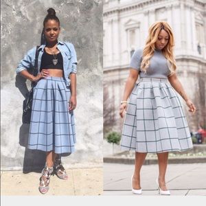 Topshop gray checkered Circle skirt!