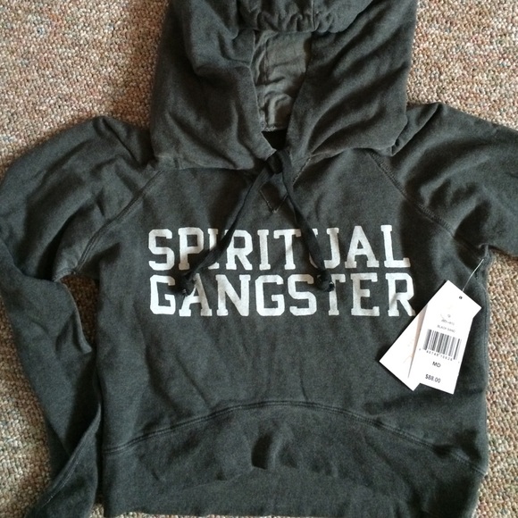 Spiritual Gangster cropped hoodie