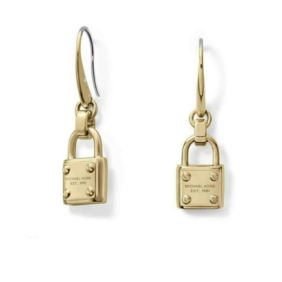 Michael Kors Jewelry - Michael Kors Small Padlock Drop Dangle Earrings