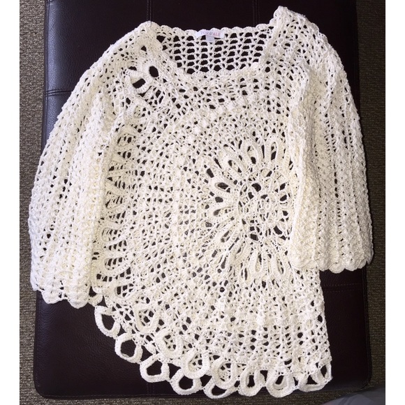 Roz & Ali Lace Knit Sweater