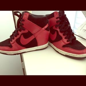 Nike high top wedge sneaks