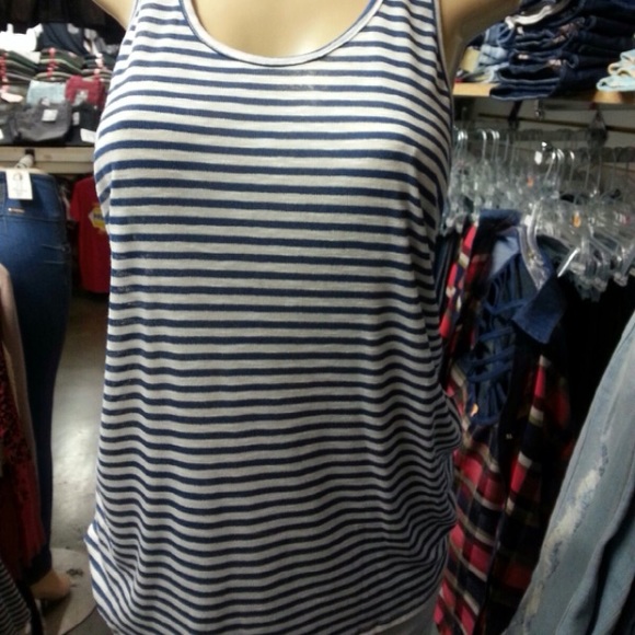 Black and white strip shirt with white  cute top