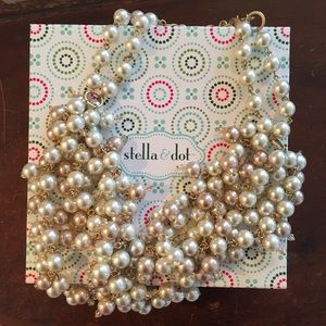 Stella & Dot Sofia Pearl Bib Necklace