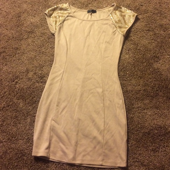 Dress - sequin shoulders