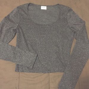 NEW! Nordstrom Charcoal Gray Crop Top