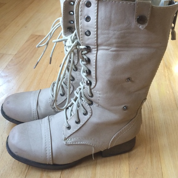 Light tan Combat boots