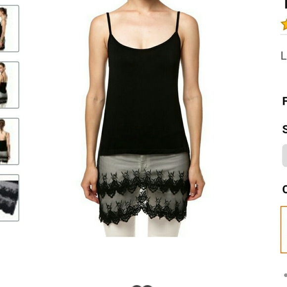 Black extender lace bottom tank bundle