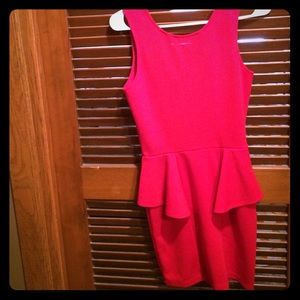 Red peplum party dress!