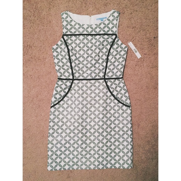 Antonia Melani black and white tailored dress