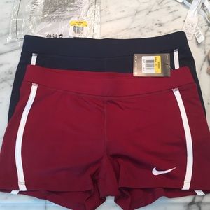 TWO PAIR of NIKE NWT boy shorts.  Size small.