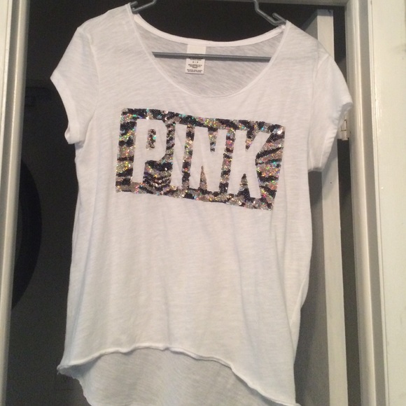 Victoria's Secret pink sequin cheetah top🔥