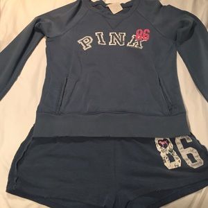 Limited Sale Price VS Pink Sweatshirt and shorts!!