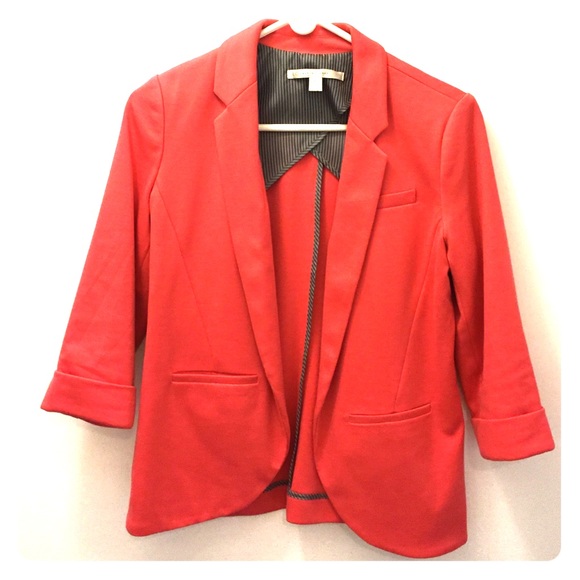 Coral pink fitted blazer