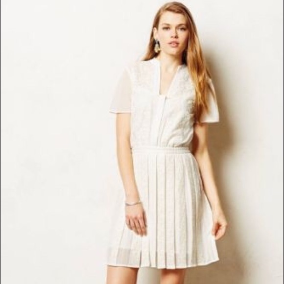 White anthropologie dress