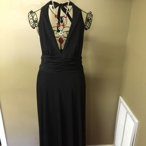 Black halter dress