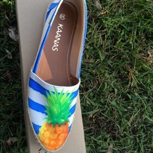 NEW Pineapple espadrilles flats by Kaansas