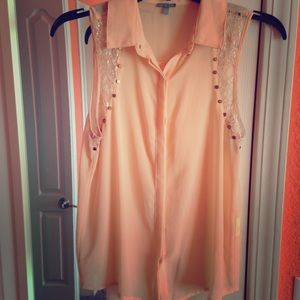 Cute Charlotte Russe Collared Tank