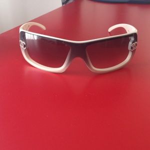 CHANEL white sunglasses with bling!