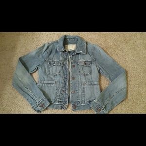 Abercrombie and Fitch distressed denim jacket
