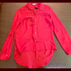 Red long sleeve top