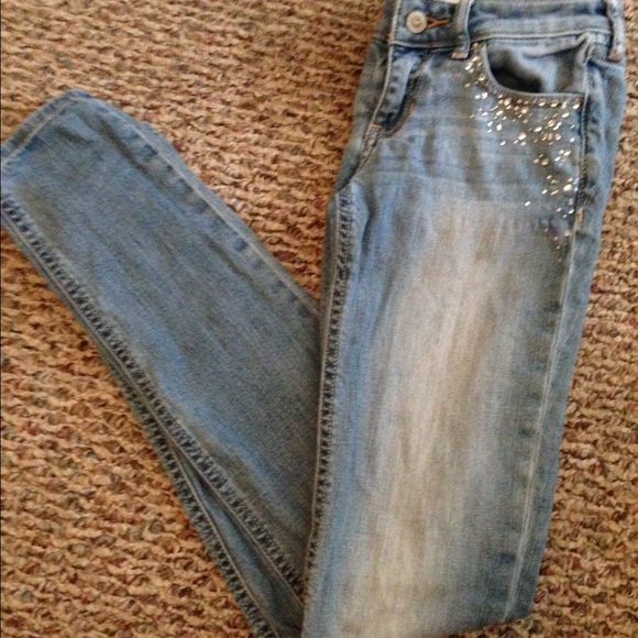 Bedazzled Hollister skinny jeans