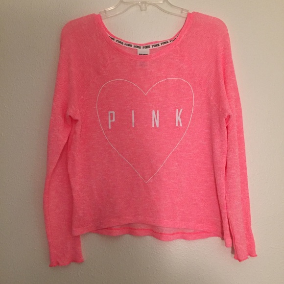 PINK Long Sleeved Lightweight Knit Top
