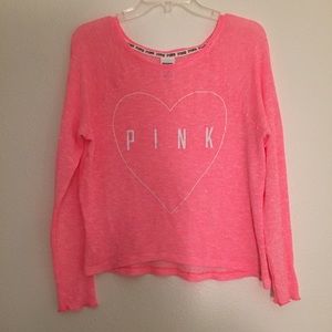 PINK Long Sleeved Lightweight Knit Top