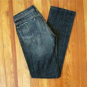 Citizens Ava Black Gray Straight Leg Denim Jeans