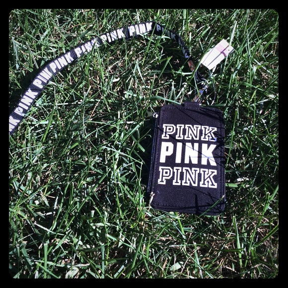 BNWT Pink VS Lanyard Black/White