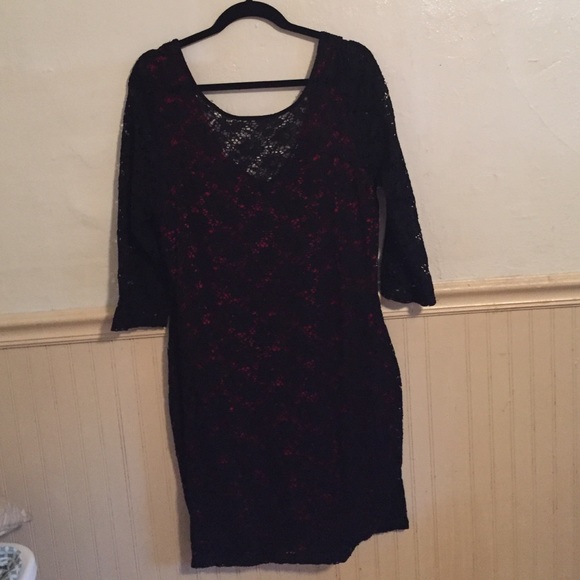 Size 2x red and black dress