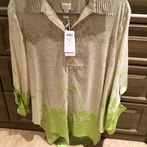 Chico's size 2 (12-14) blouse tunic