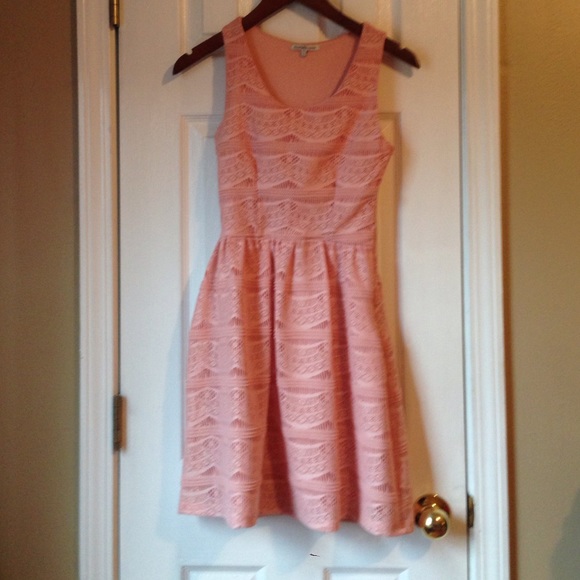 light pink/peach lace dress