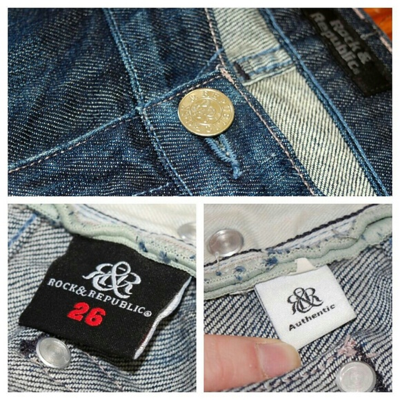 Rock & Republic Dark Wash Boot Cut Bootcut Jeans - Picture 4 of 4