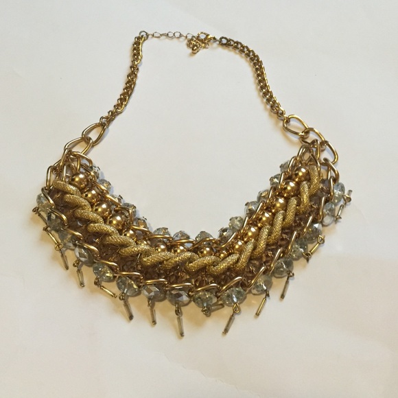 Gold industrial necklace