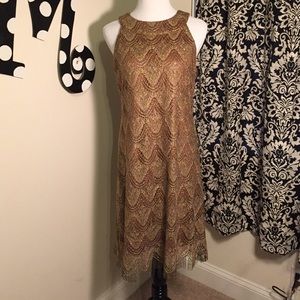 Gold shimmering dress!