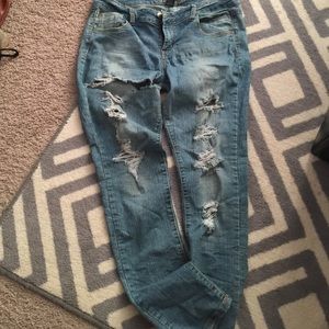 Distressed denim