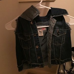 blue jean vest