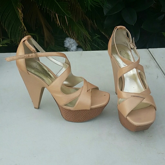 Beige heels
