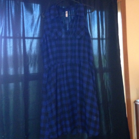Xhilaration Dark Plaid Tank Dress