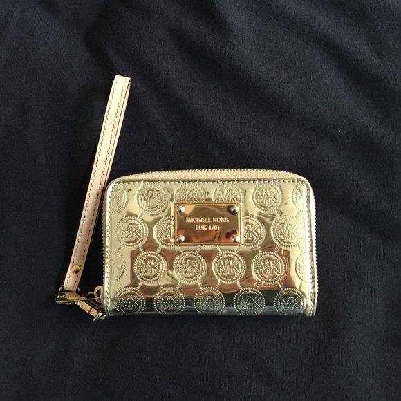 Gold Michael Kors Wristlet