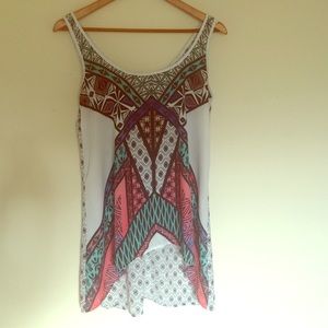 Xhilaration high low tank top size small