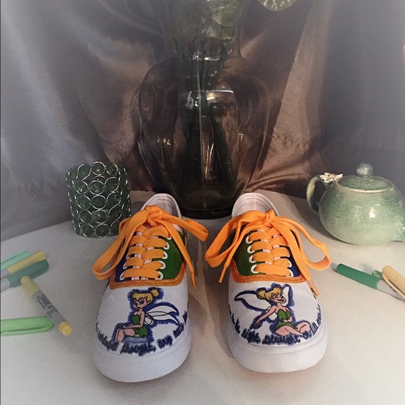 Disney inspired tinkerbell shoes