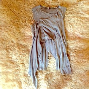 All Saints signature asymmetric top / vest