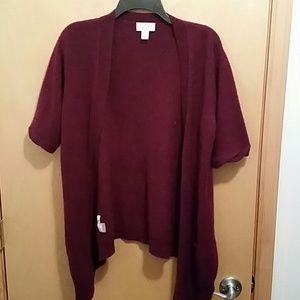 Short sleeve cashmere sweater