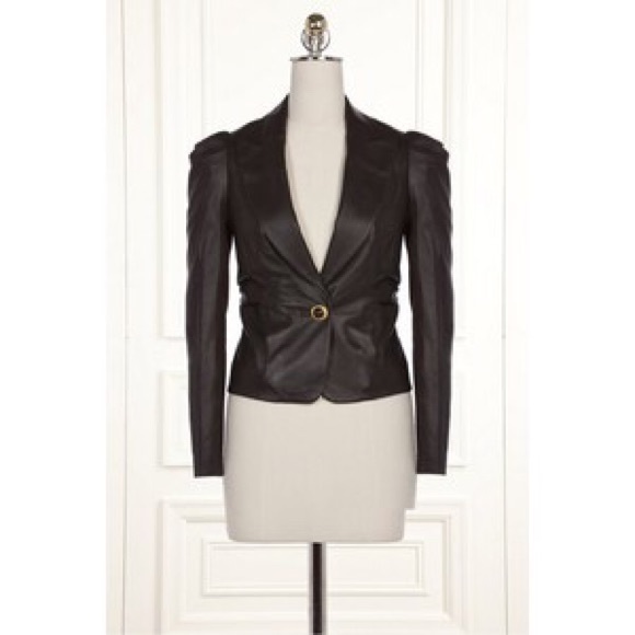 LEIFSDOTTIR Brown Leather Blazer NWOT