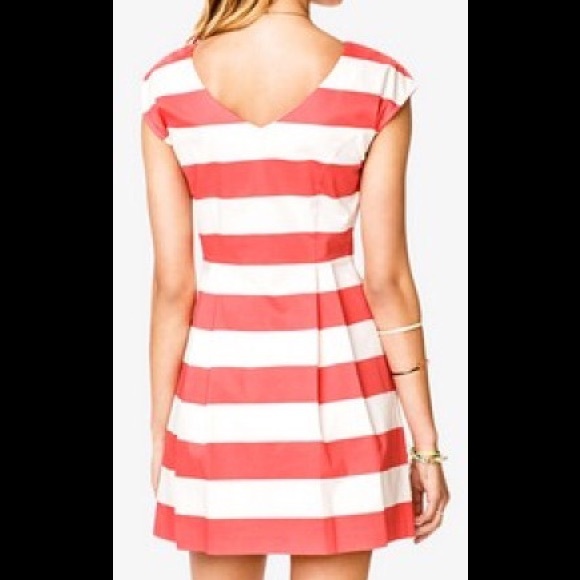 f21 pink stripe dress