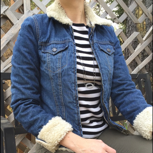 Shearling Jean coat from Abercrombie & Fitch