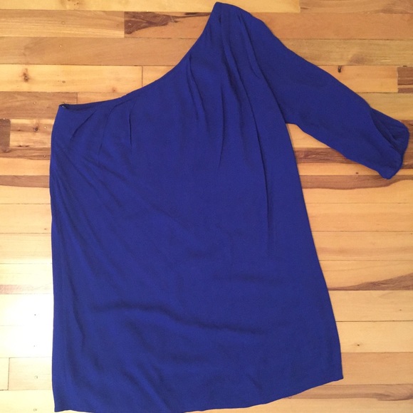 One shoulder blue dress - Picture 1 of 2