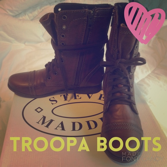 👢Steve Madden Brown Leather Troopa Boots👢