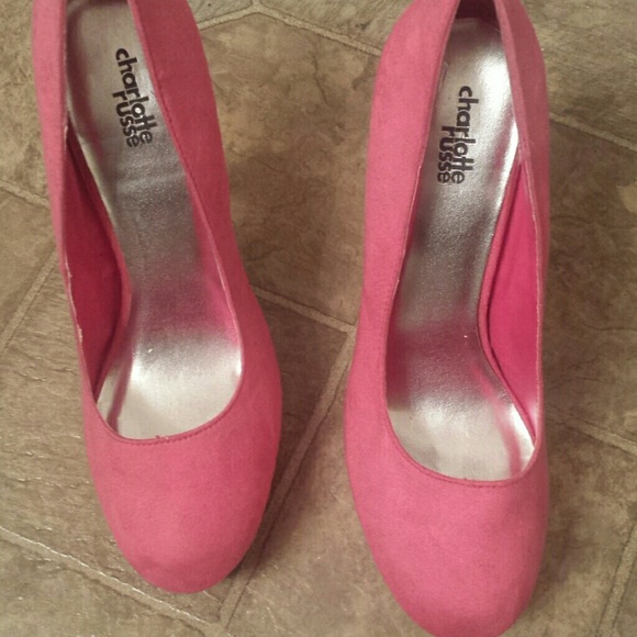 Soft Pink Suede Platforms Pumps